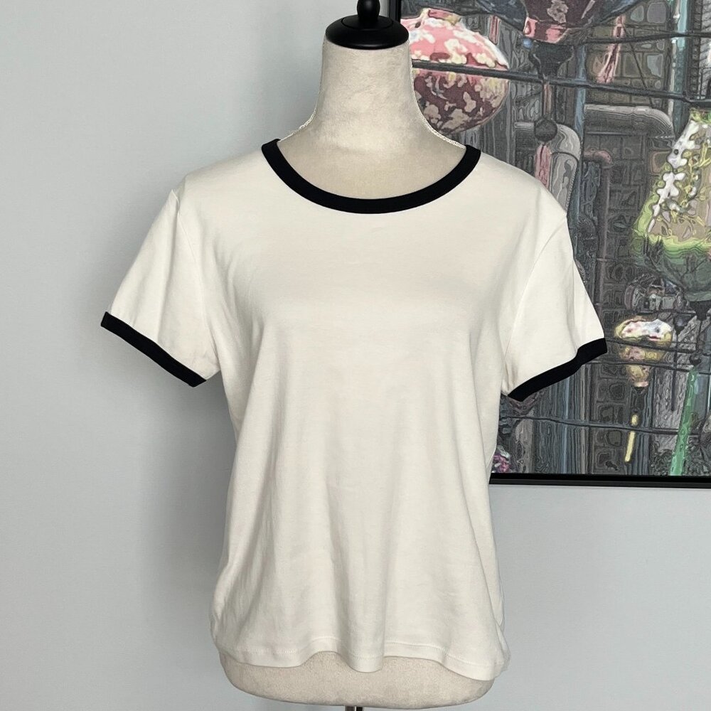 NWT Universal Thread Cream/Black T-shirt and Tank Set XL - Picture 2 of 13